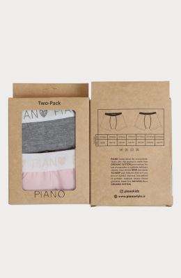 شورت پا دار چاپ قلب پک دوتایی