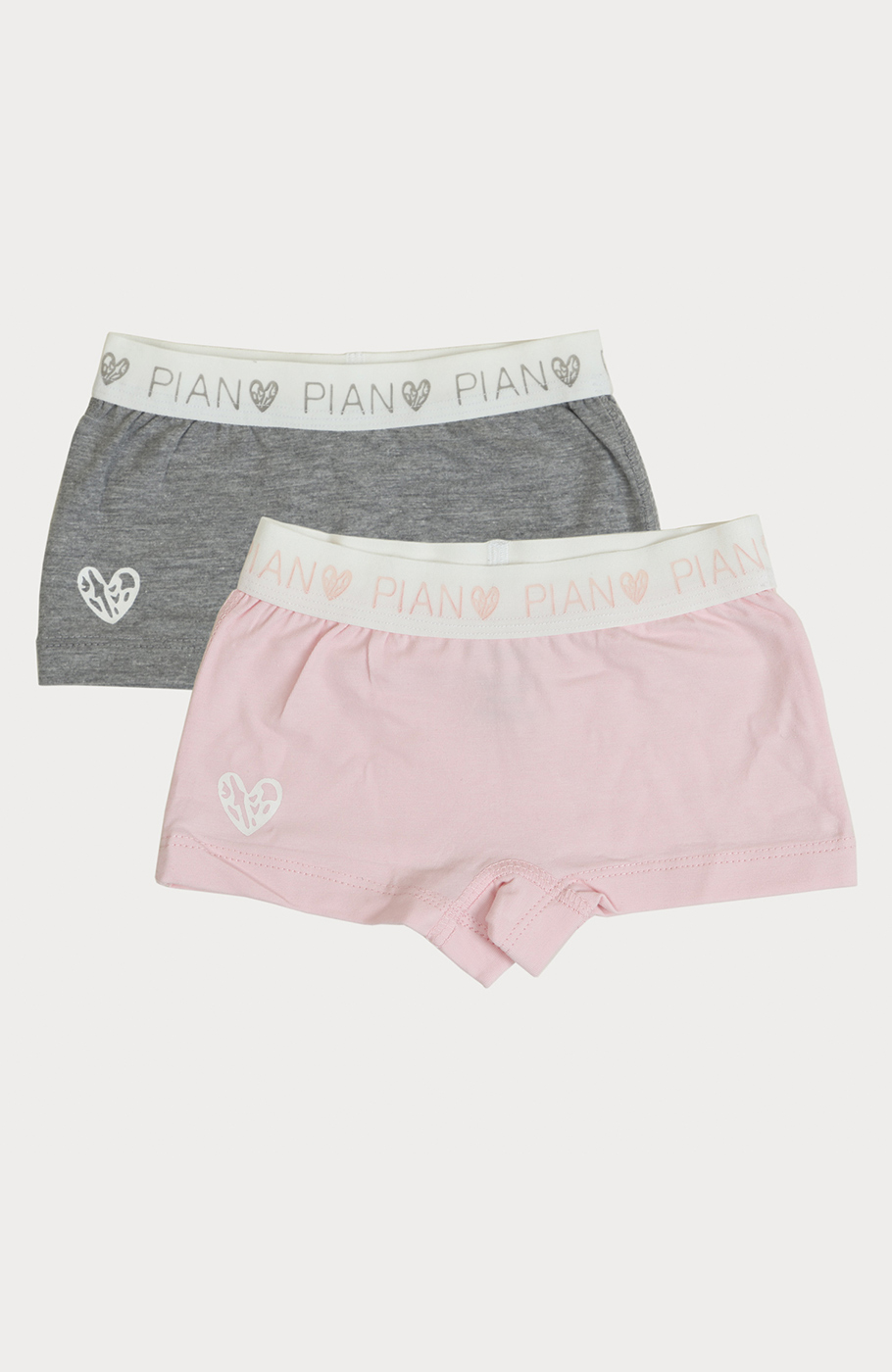 شورت پا دار چاپ قلب پک دوتایی