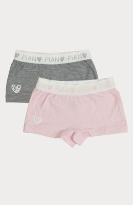 شورت پا دار چاپ قلب پک دوتایی