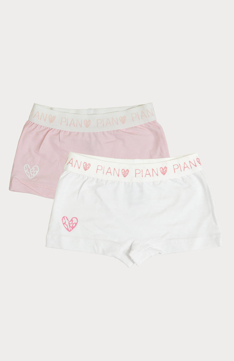 شورت پا دار چاپ قلب پک دوتایی