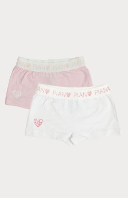 شورت پا دار چاپ قلب پک دوتایی