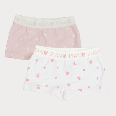 شورت پا دار تمام چاپ قلب پک دوتایی