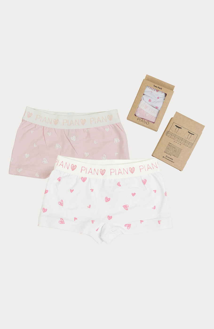 شورت پا دار تمام چاپ قلب پک دوتایی