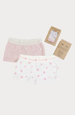 شورت پا دار تمام چاپ قلب پک دوتایی