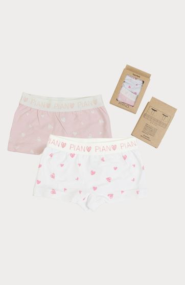 شورت پا دار تمام چاپ قلب پک دوتایی