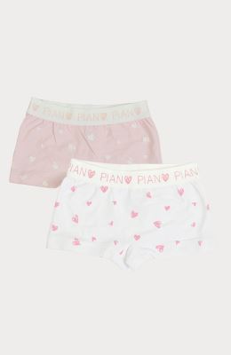 شورت پا دار تمام چاپ قلب پک دوتایی