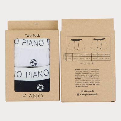 شورت پا دار چاپ توپ فوتبال پک دوتایی