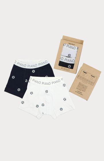 شورت پا دار چاپ توپ فوتبال پک دوتایی