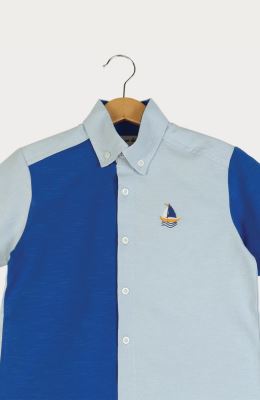 شومیز آکسفورد و اسلپ آستین کوتاه