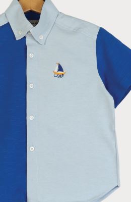 شومیز آکسفورد و اسلپ آستین کوتاه