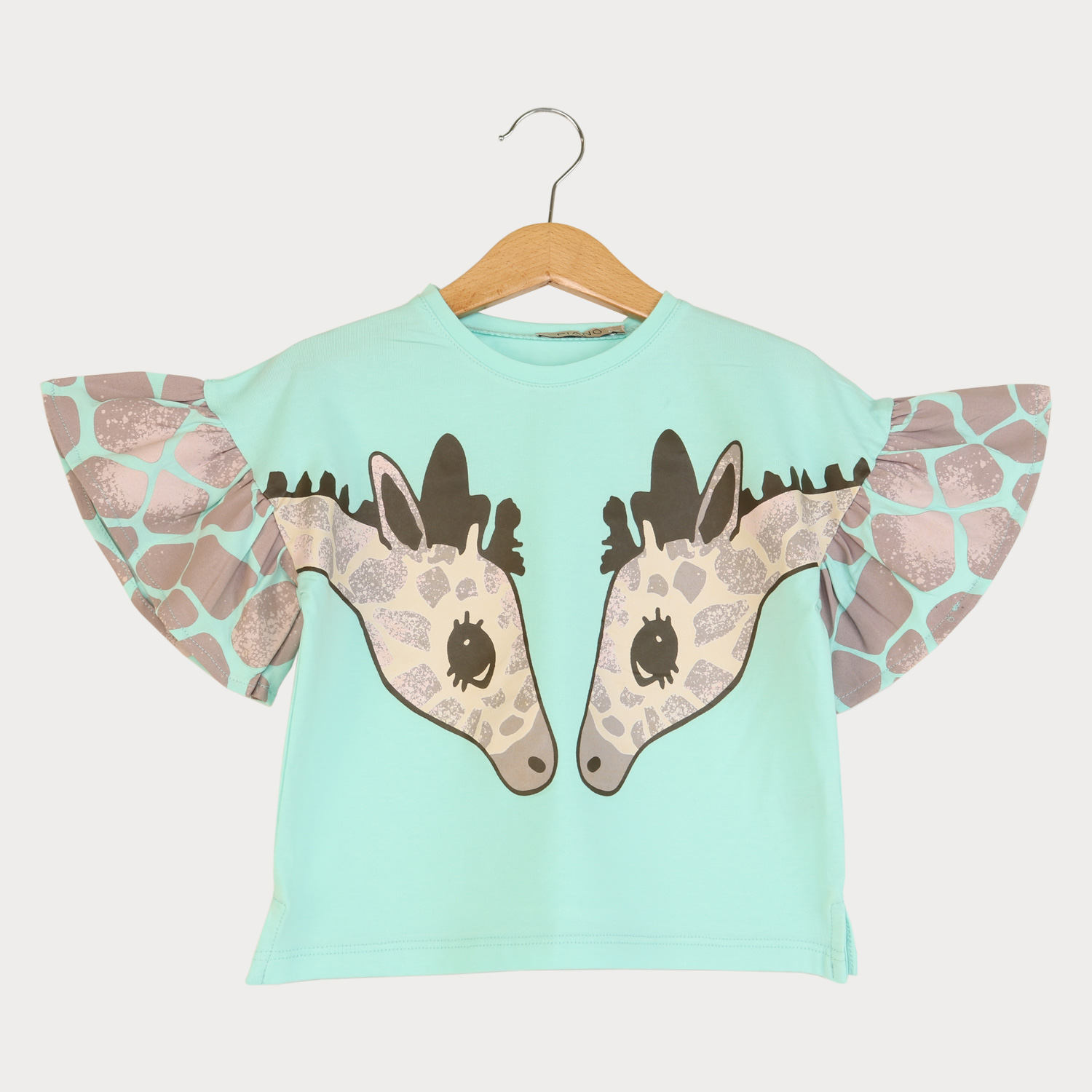 تیشرت یکرو لایکرا آستین چین دار