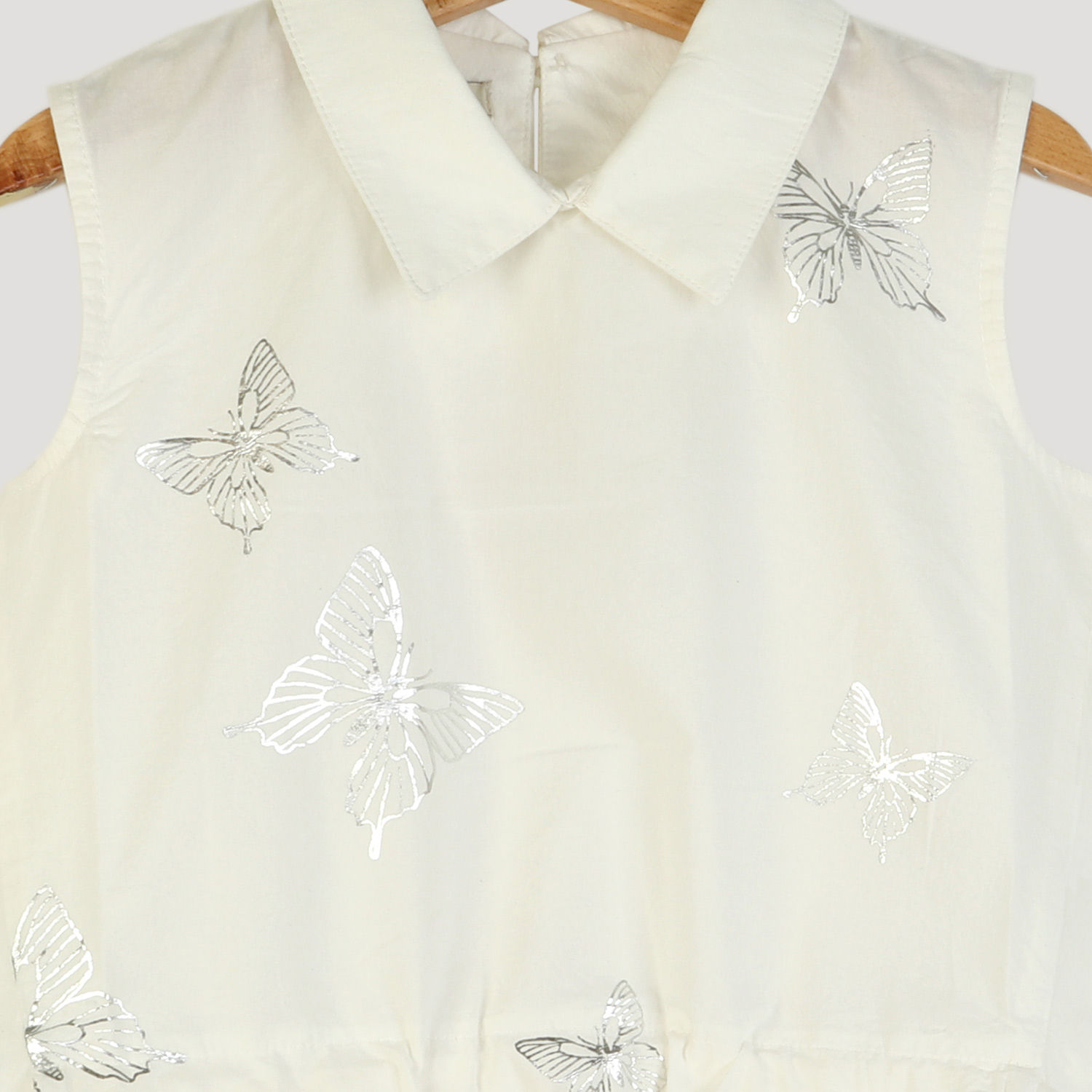 تاپ پوپلین نازک یقه دار