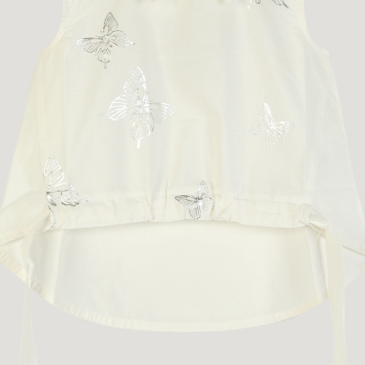 تاپ پوپلین نازک یقه دار