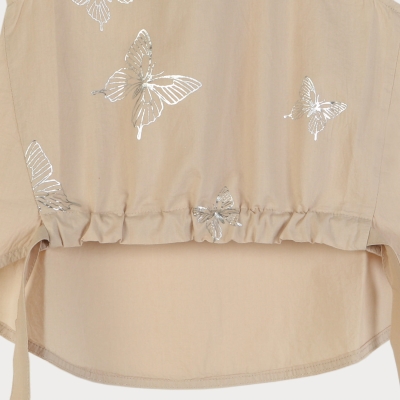 تاپ پوپلین نازک یقه دار