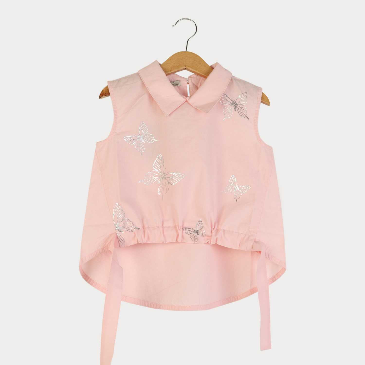 تاپ پوپلین نازک یقه دار