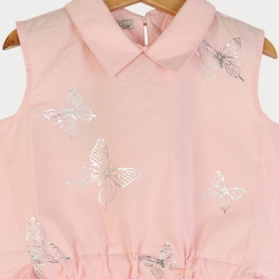 تاپ پوپلین نازک یقه دار