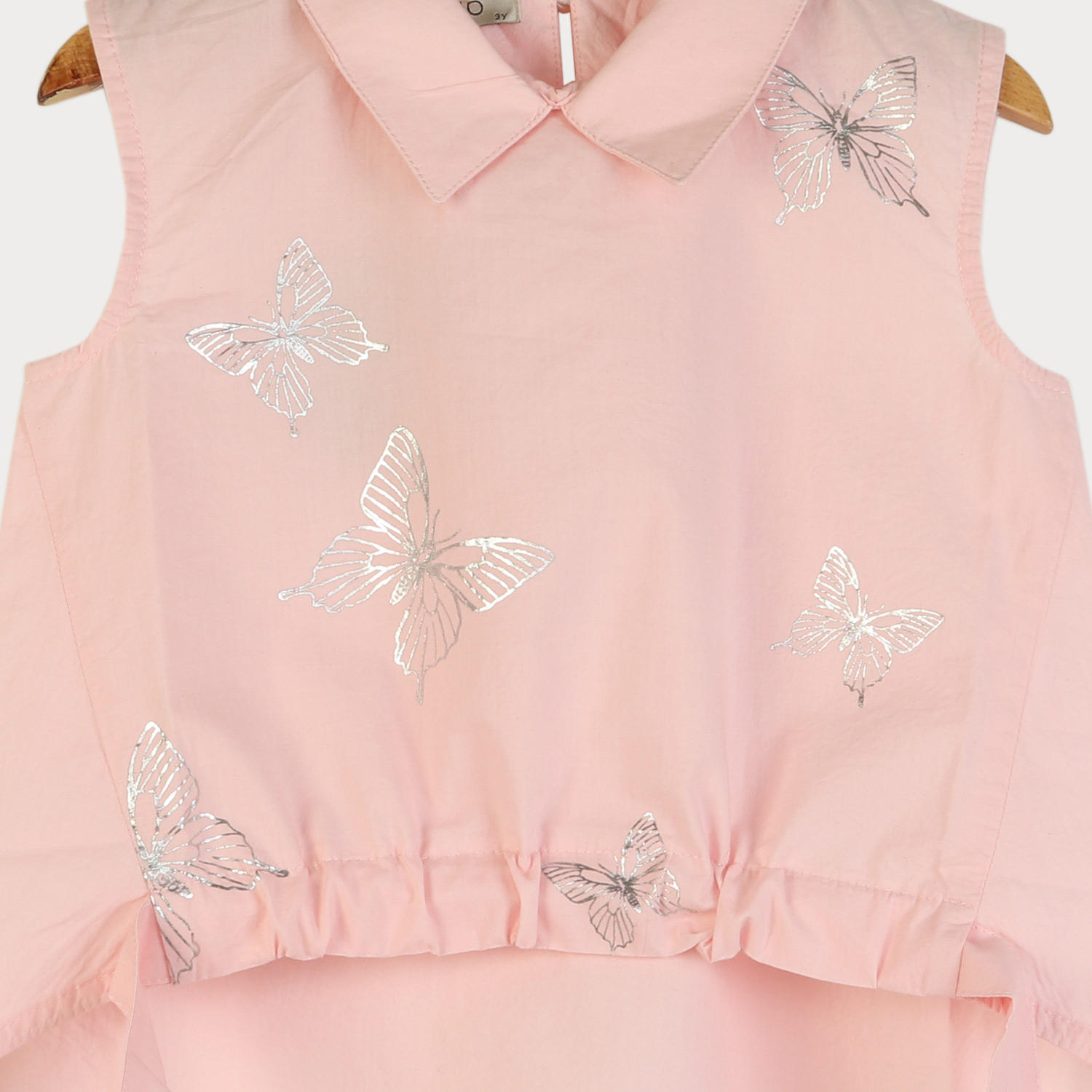 تاپ پوپلین نازک یقه دار