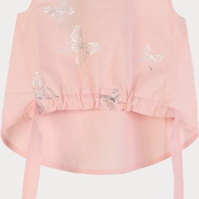 تاپ پوپلین نازک یقه دار