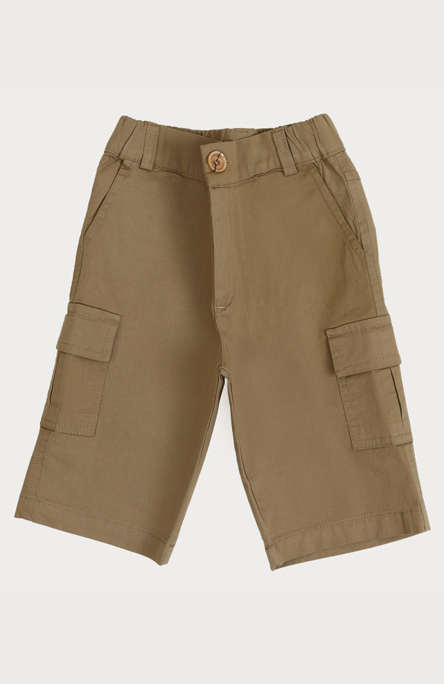 شلوارک کتان جیب دار