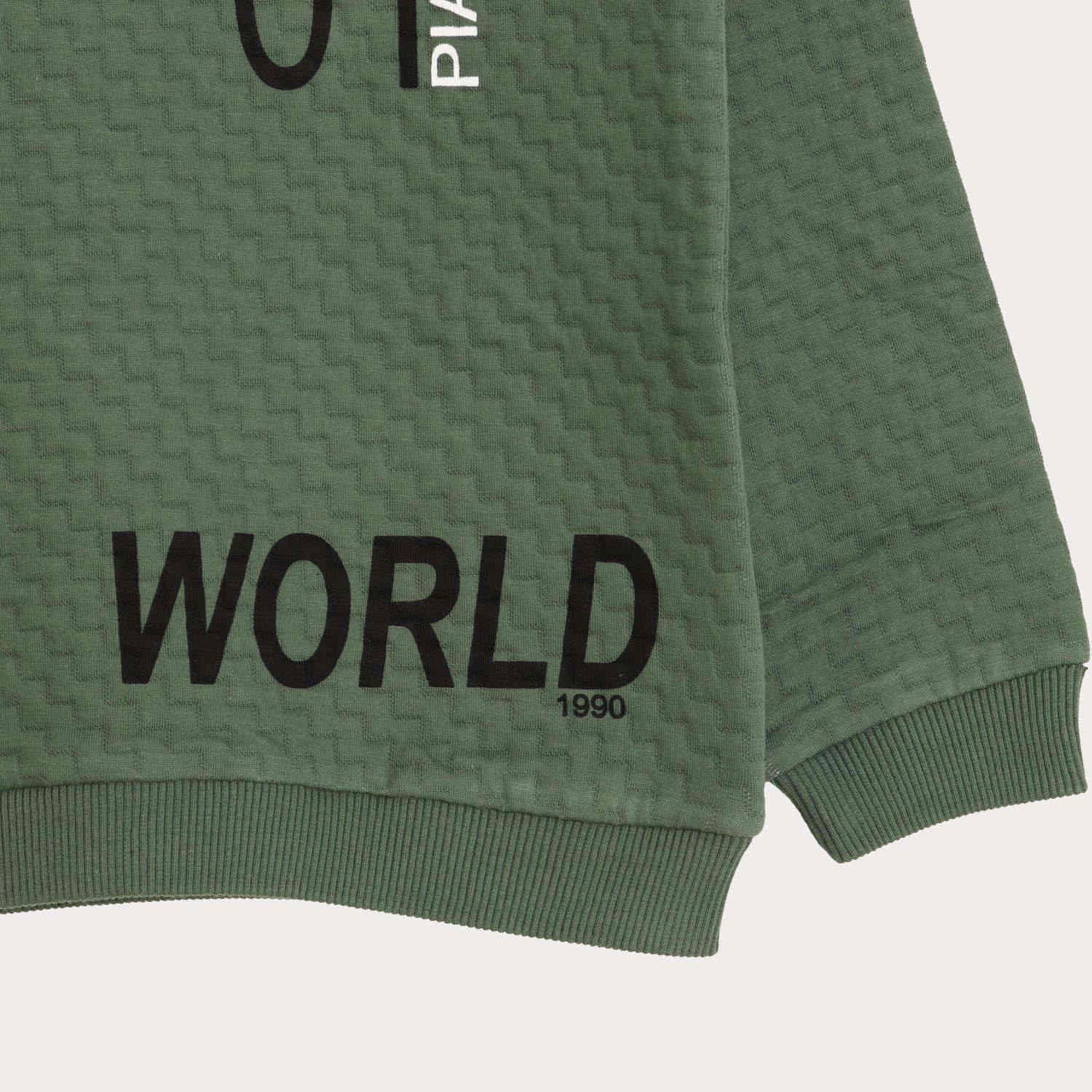 بلوز پسرانه ژاکارد سرشانه چرم