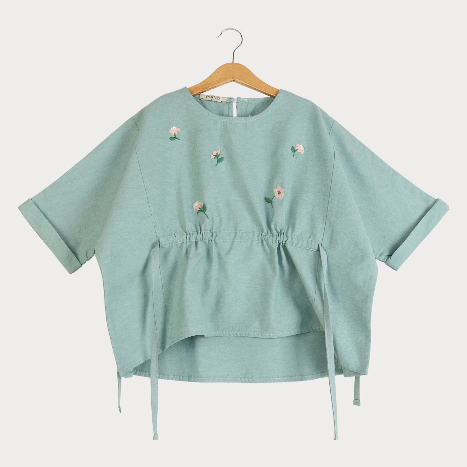 بلوز آکسفورد آستین پاکتی گت دار