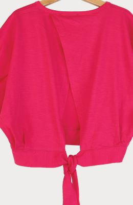 بلوز یکرو لایکرا اسلپ آستین کوتاه کیمونو