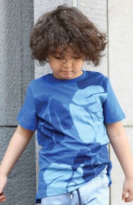 تیشرت یکرو پنبه اسلپ چاک دار