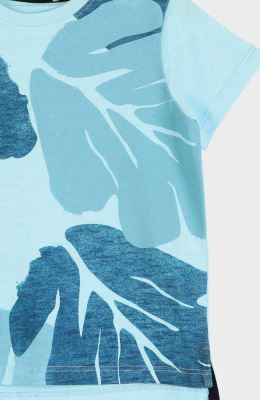 تیشرت یکرو پنبه اسلپ چاک دار