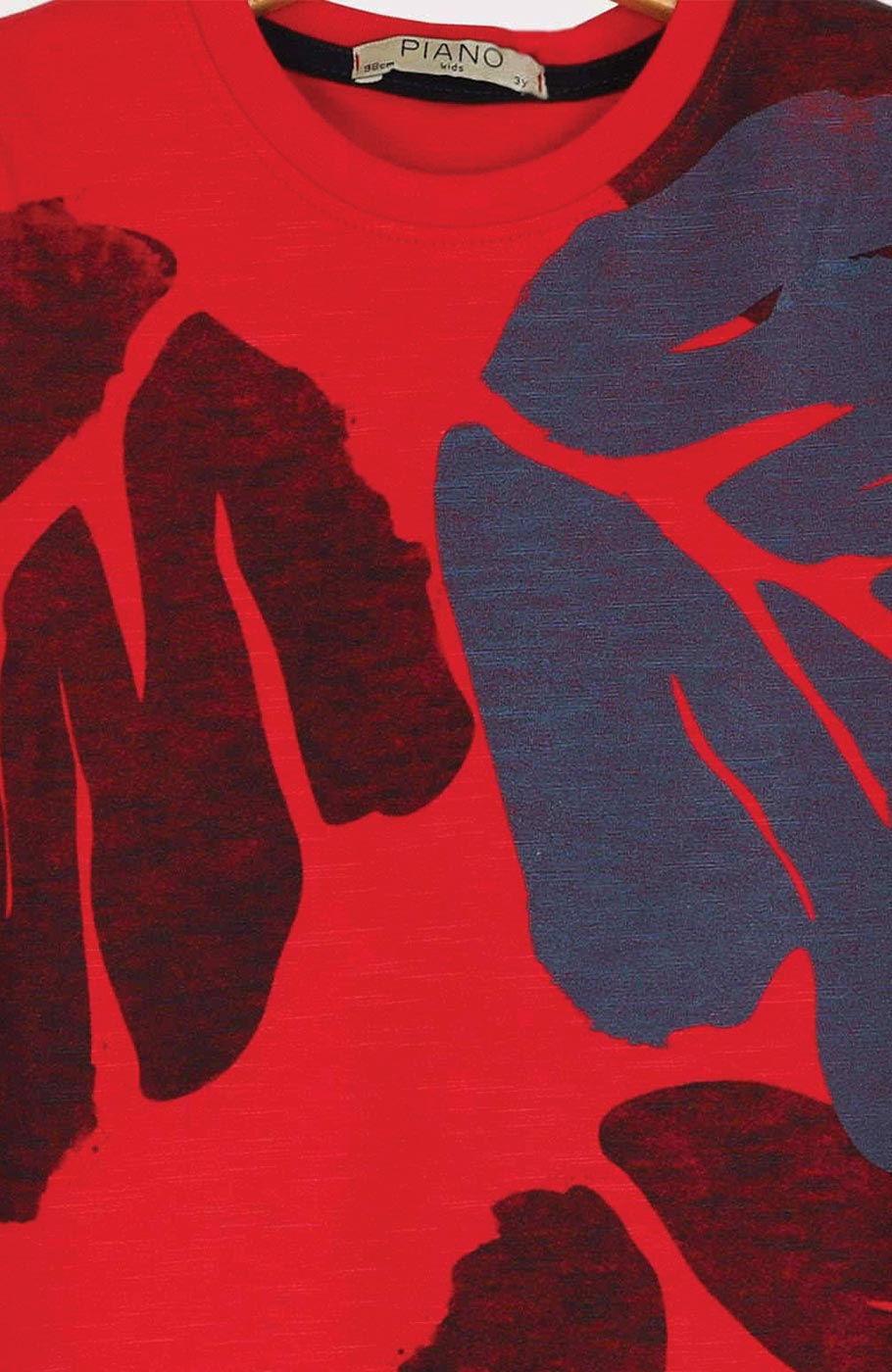 تیشرت یکرو پنبه اسلپ چاک دار