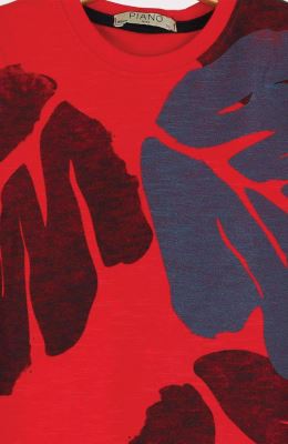 تیشرت یکرو پنبه اسلپ چاک دار