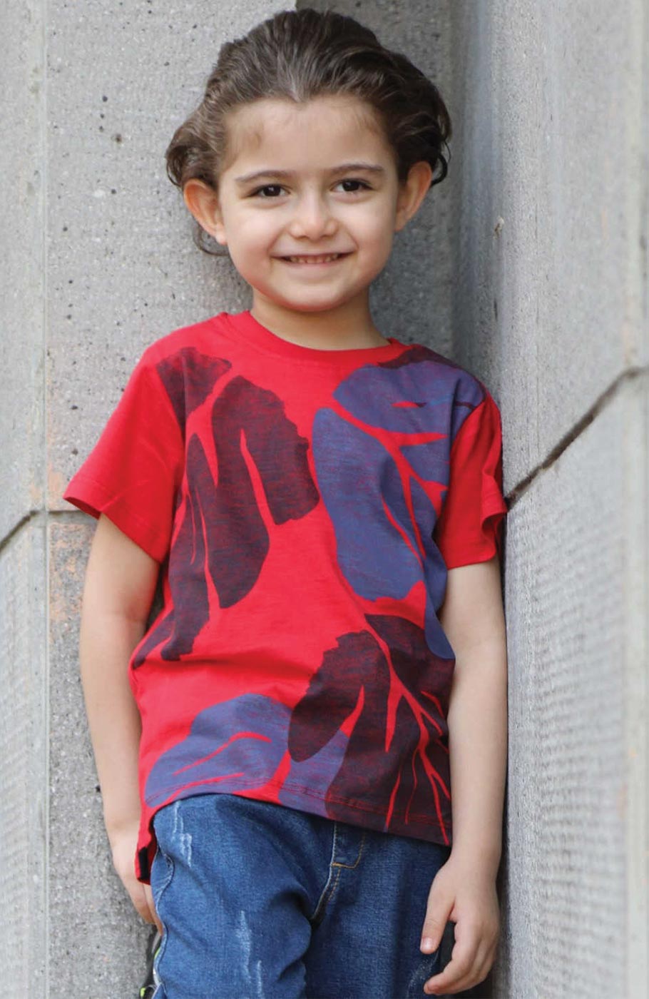 تیشرت یکرو پنبه اسلپ چاک دار