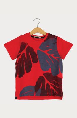 تیشرت یکرو پنبه اسلپ چاک دار