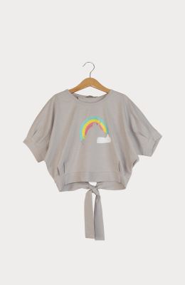 بلوز یکرو لایکرا اسلپ آستین کوتاه کیمونو