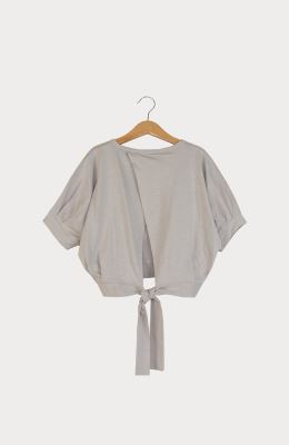 بلوز یکرو لایکرا اسلپ آستین کوتاه کیمونو