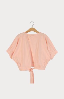 بلوز یکرو لایکرا اسلپ آستین کوتاه کیمونو