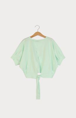 بلوز یکرو لایکرا اسلپ آستین کوتاه کیمونو