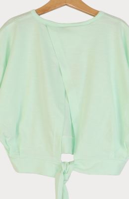 بلوز یکرو لایکرا اسلپ آستین کوتاه کیمونو