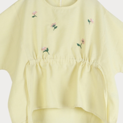 بلوز آکسفورد آستین پاکتی گت دار