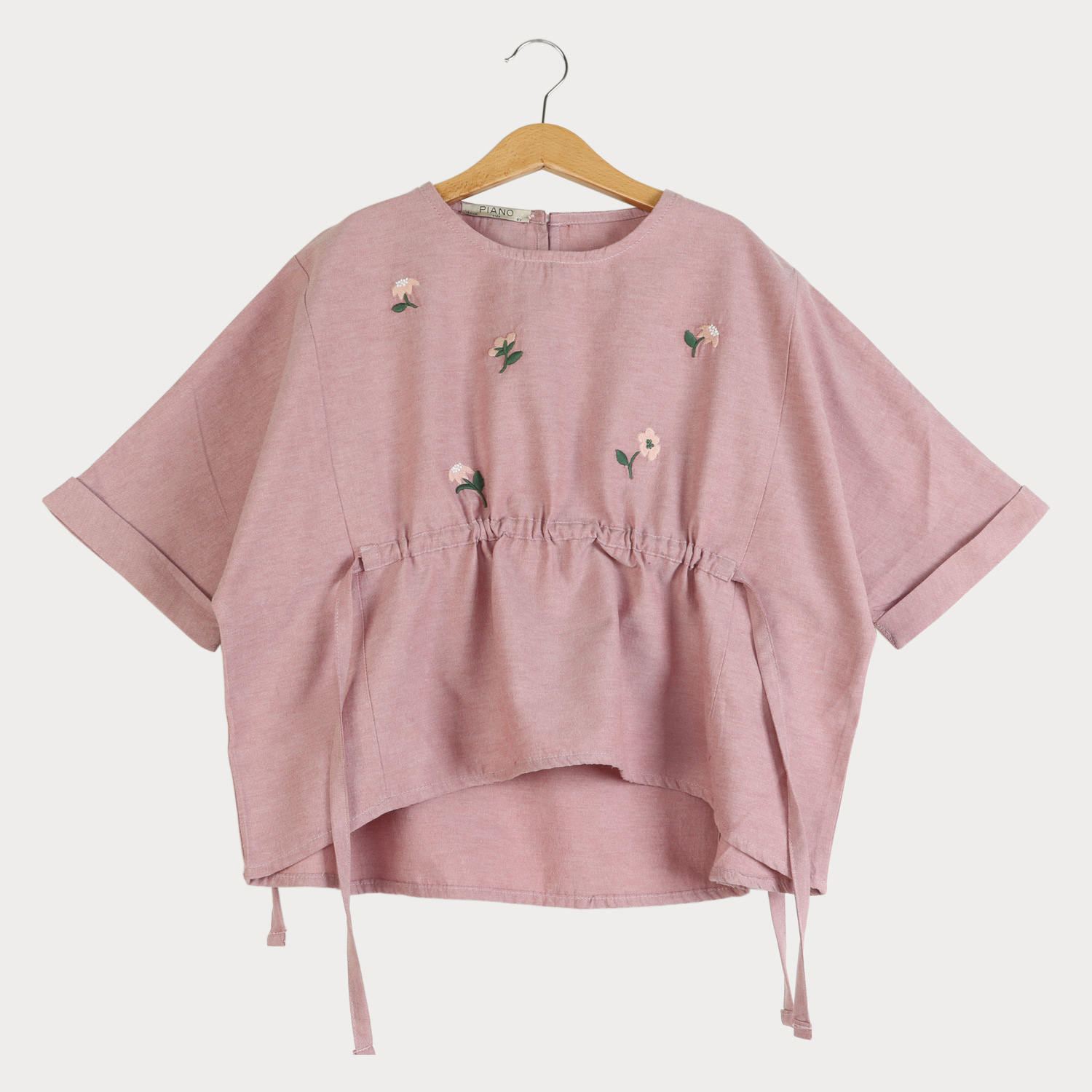 بلوز آکسفورد آستین پاکتی گت دار