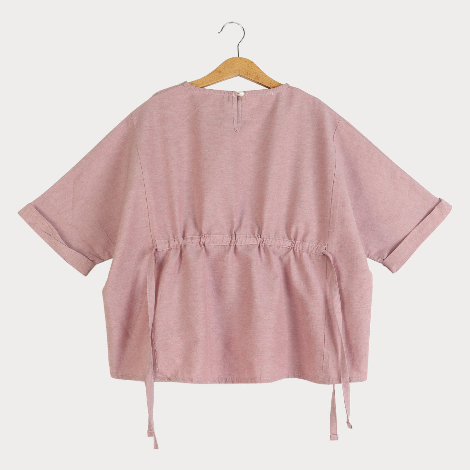 بلوز آکسفورد آستین پاکتی گت دار