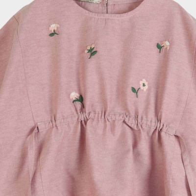 بلوز آکسفورد آستین پاکتی گت دار