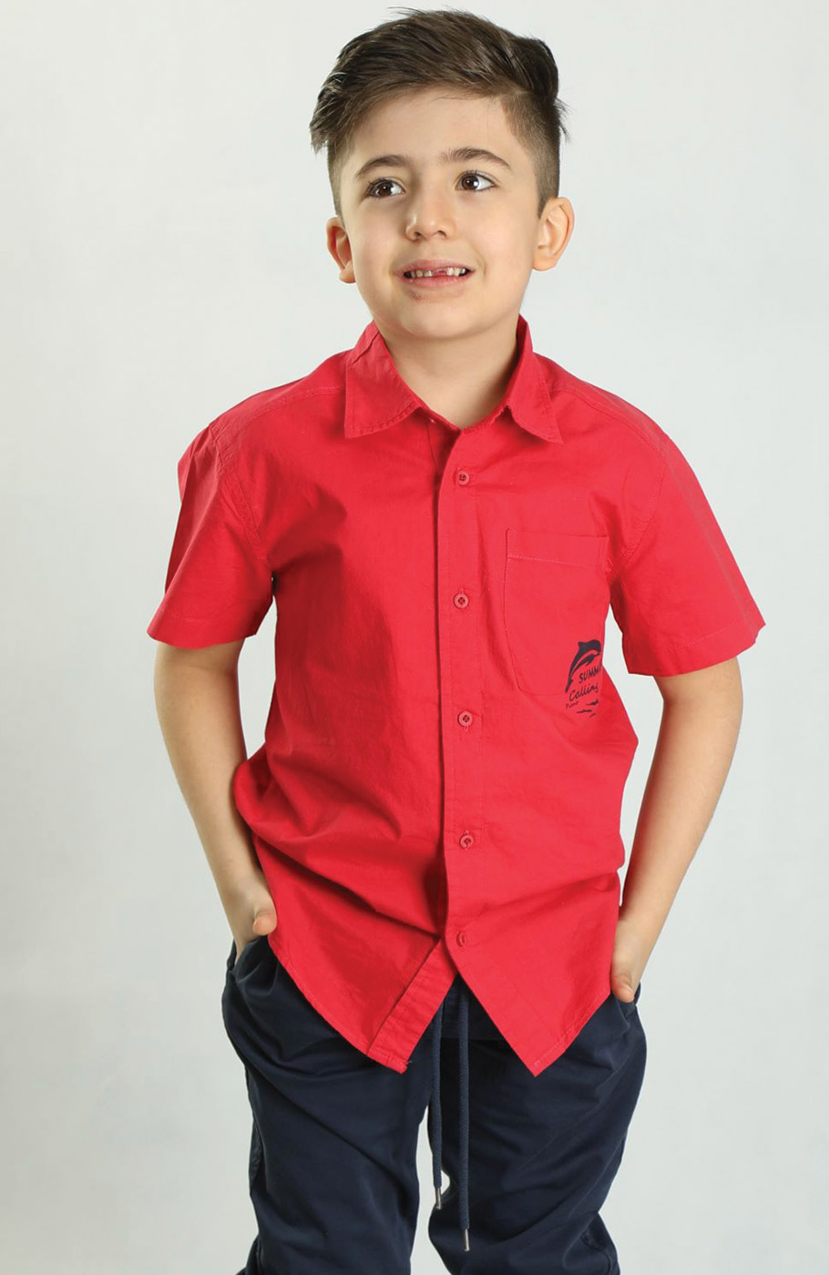 شومیز پوپلین آستین کوتاه