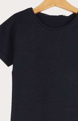 تیشرت یکرو لایکرا اسلپ آستین پاکتی