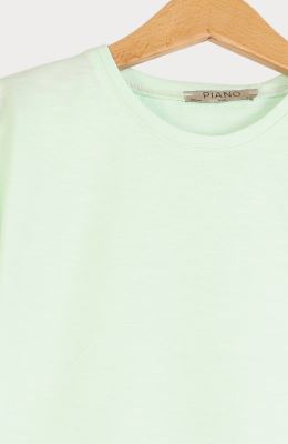 تیشرت یکرو لایکرا اسلپ آستین پاکتی