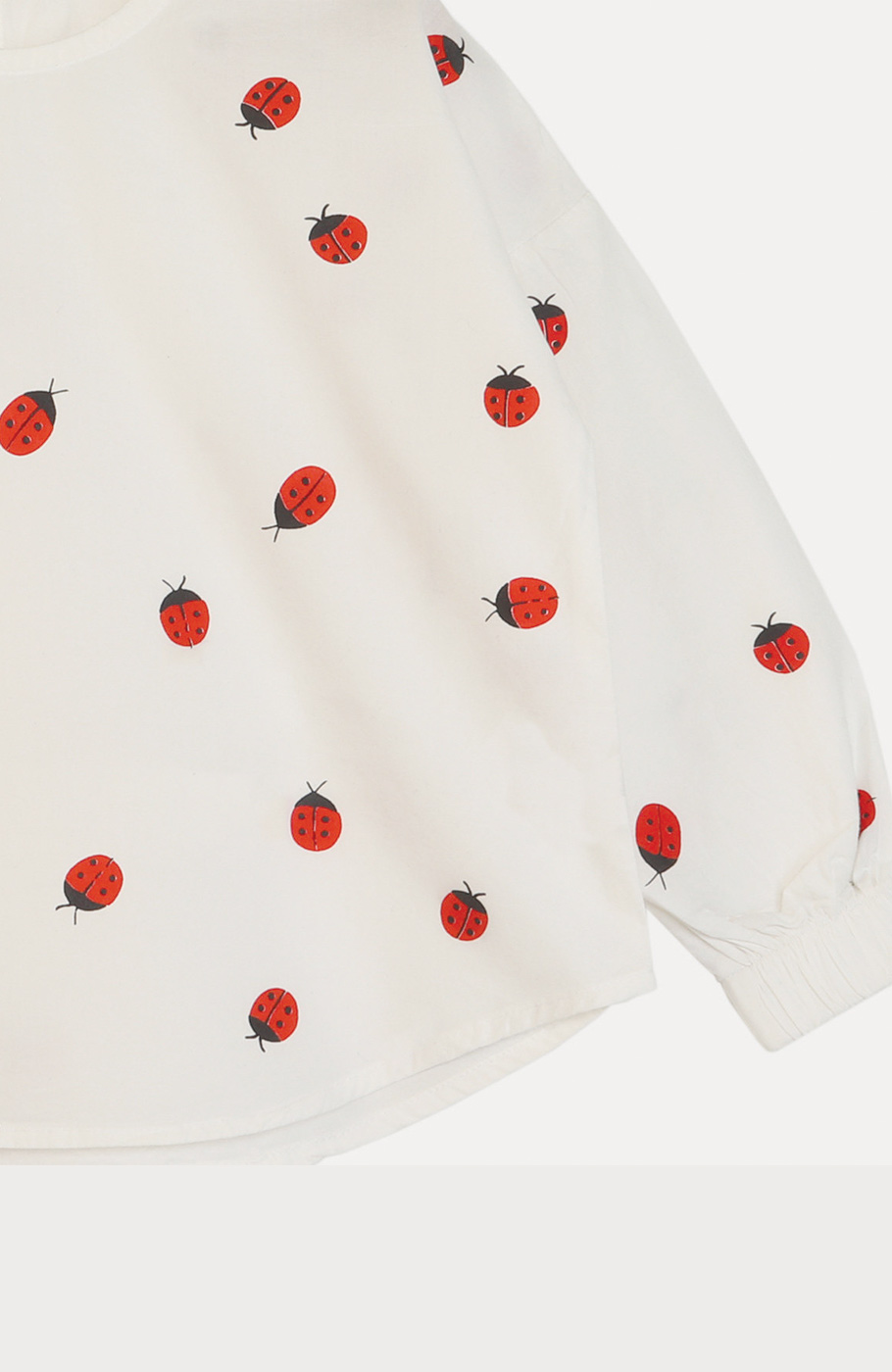 بلوز پوپلین پشت پیلی دار