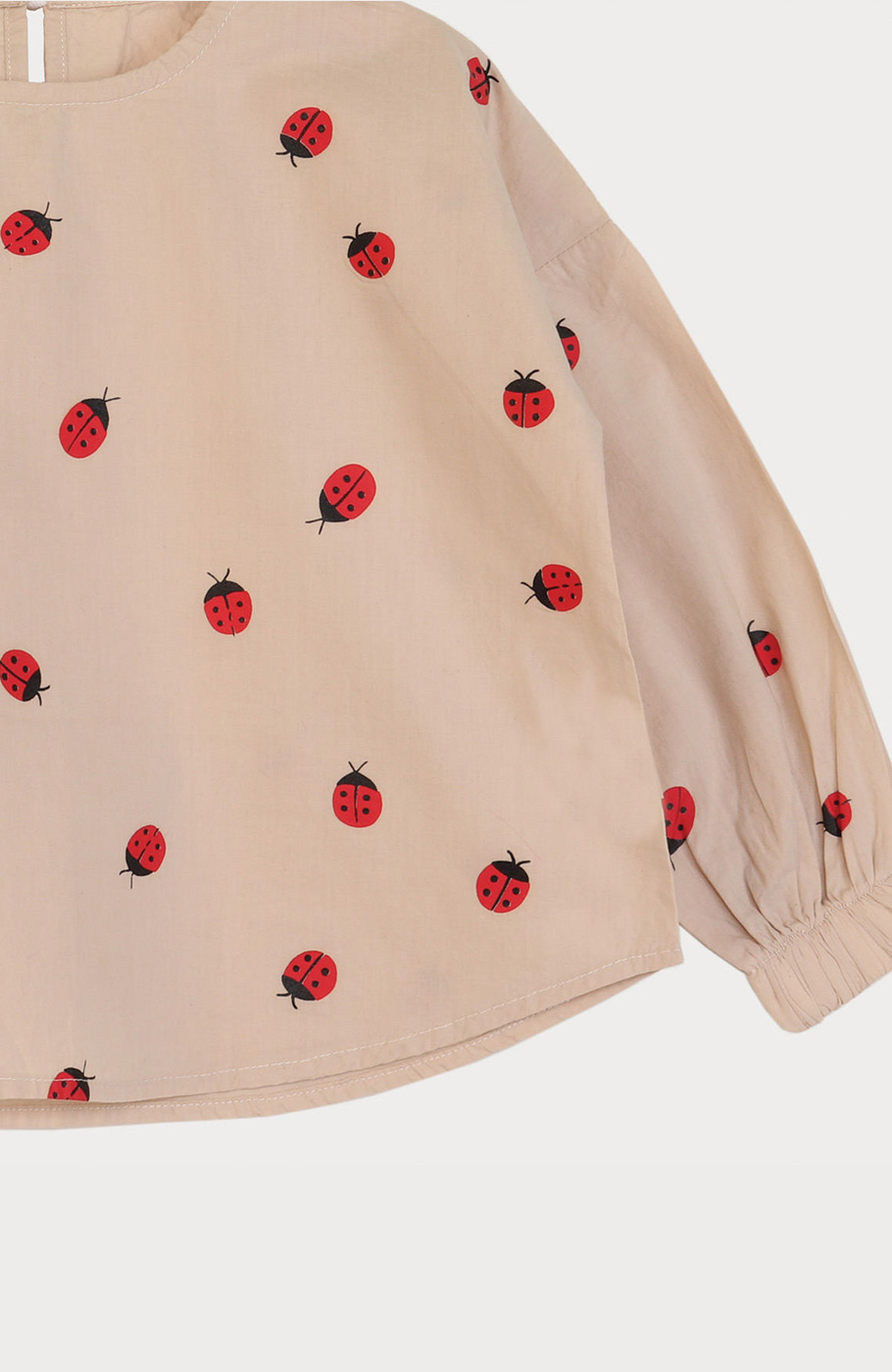 بلوز پوپلین پشت پیلی دار