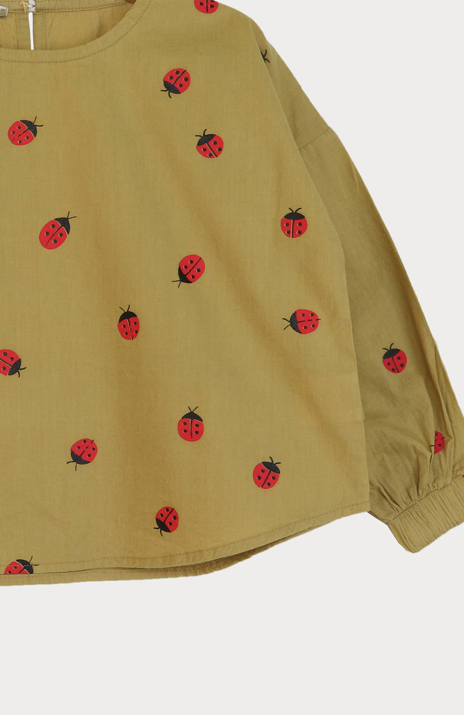 بلوز پوپلین پشت پیلی دار