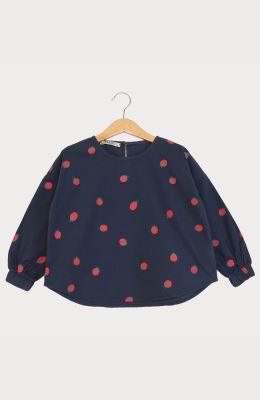 بلوز پوپلین پشت پیلی دار