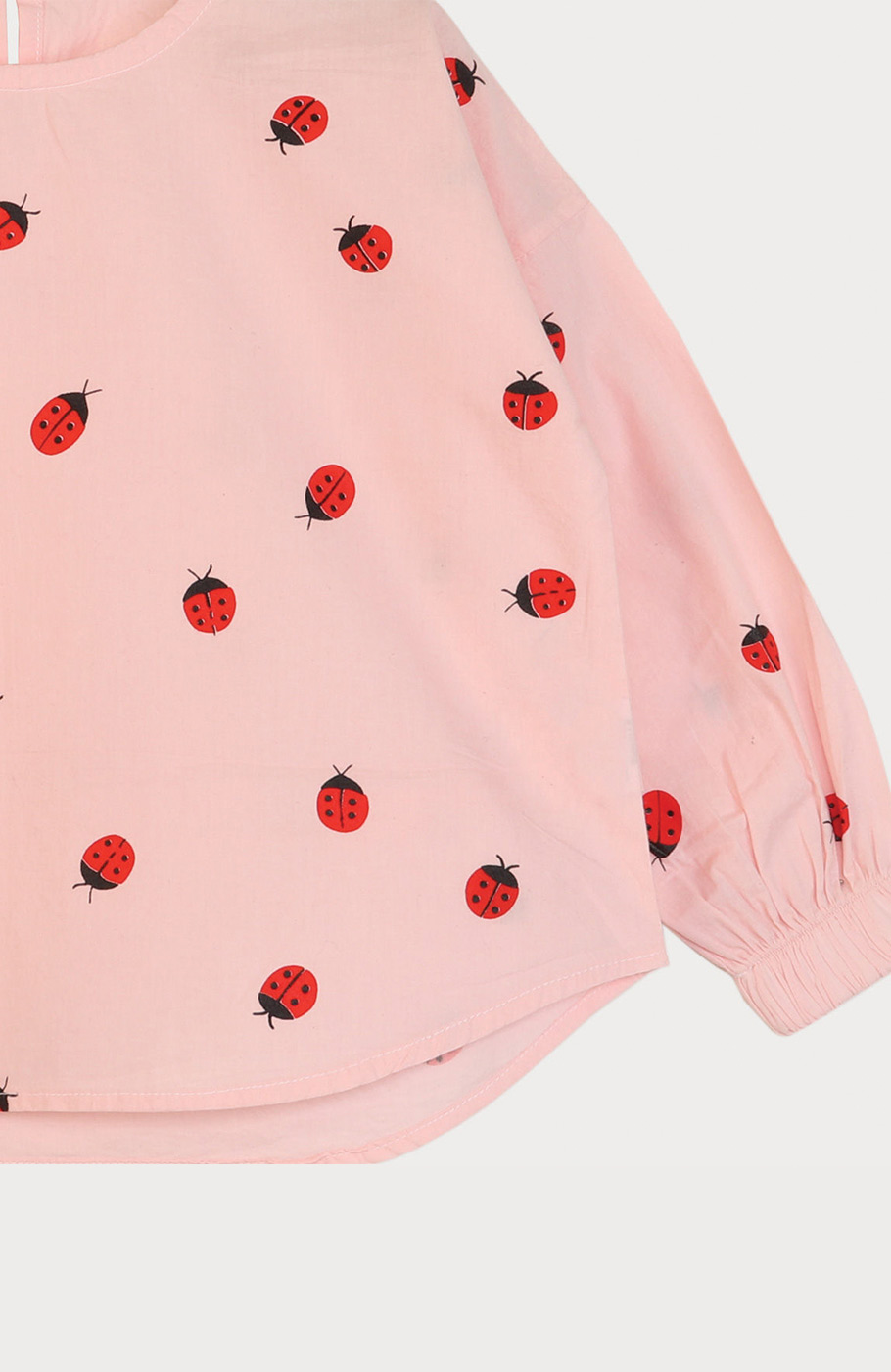 بلوز پوپلین پشت پیلی دار