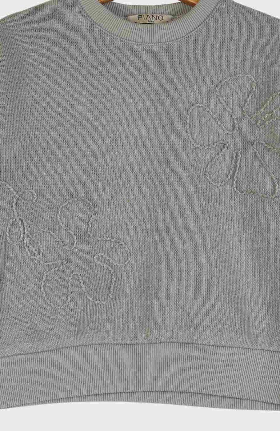 بلوز میلنگی آستین افتاده